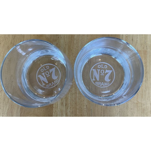 Jack Daniels Whiskey Glass Old No. 7 Brand Clear Rocks Round Set Of (4). Read - Picture 5 of 10